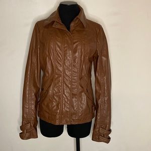 Charming Charlie Faux Leather  Jacket Size L .Pre-owned .